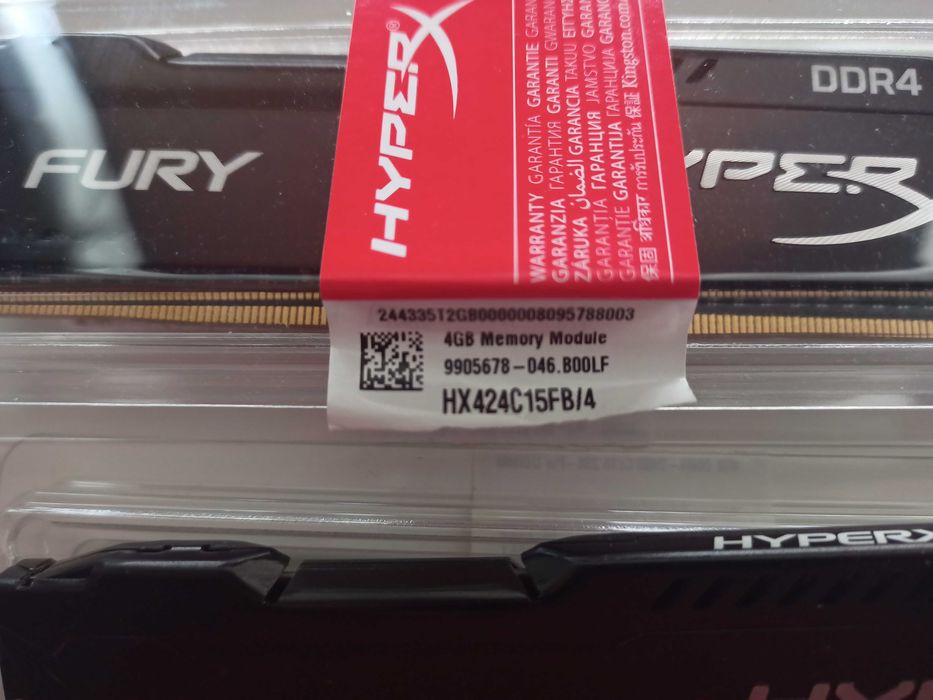RAM Hyper X Fury DDR4 x2 4GB