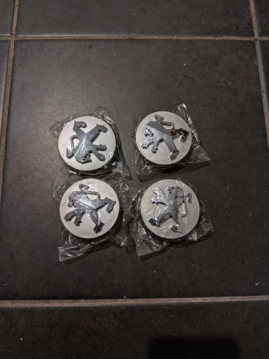 4 Tampas roda Peugeot 6cm