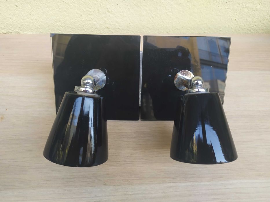Black glass wall lights/sconces/wall lamps