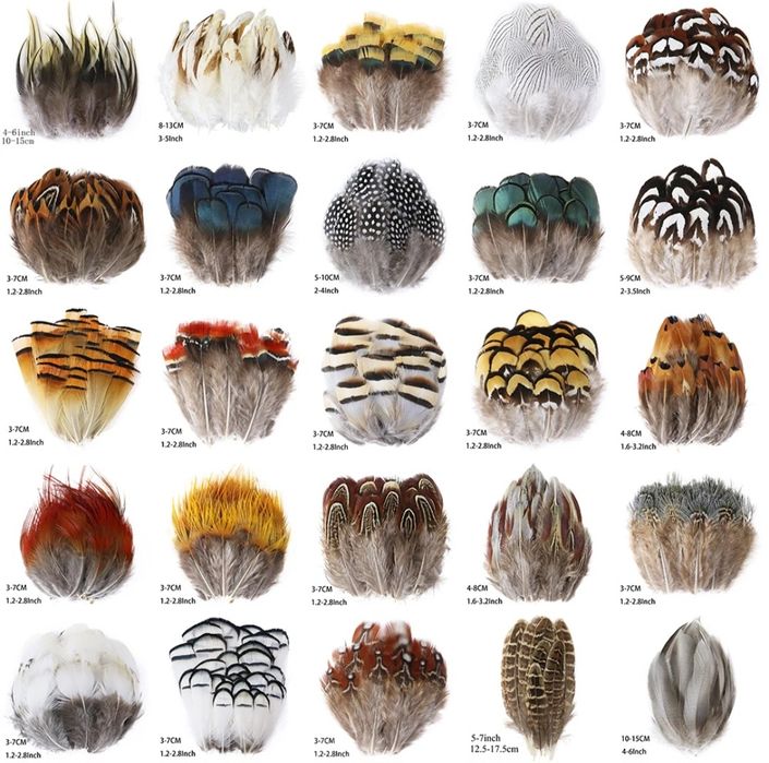 Mix Piór 50szt wędkarstwo muchowe flyfisching