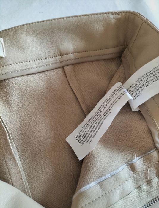 Calças Napa beje Pull & Bear