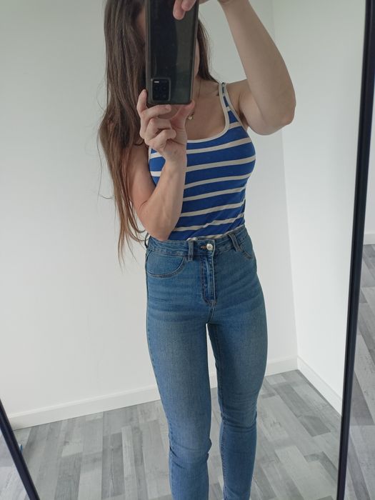 Bluzka na ramiączkach koszulka w paski