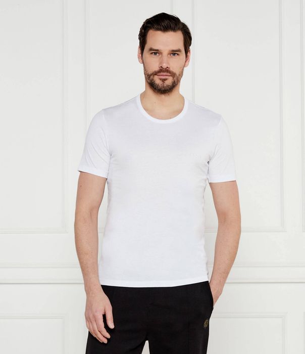 T-shirt biały Slim Fit 3 PACK  BOSS S