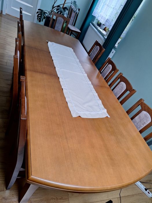 Stół rozkładany 200-400cm +6 krzeseł