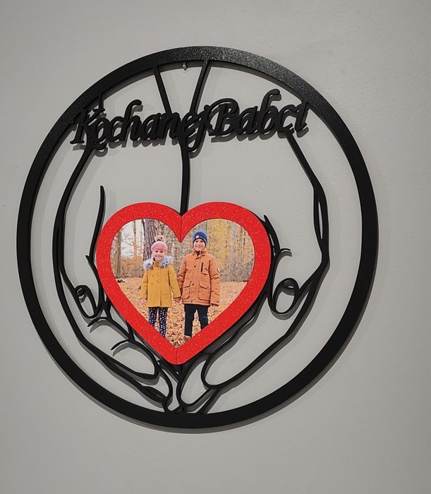 Obraz serce na dłoniach ze zdjęciem