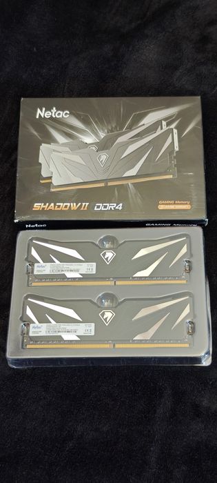 Kit Memória RAM Netac Shadow II DDR4 16GB (2x8GB) 3200MHz CL16 – Nova