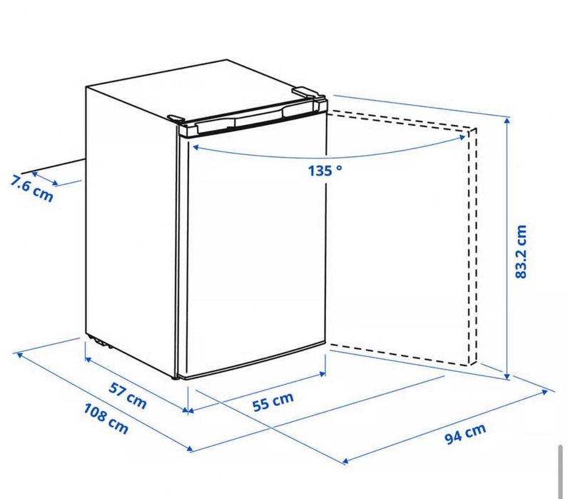 Frigorífico c/comp congelador, independente/branco, 97/16 l, IKEA LAGAN