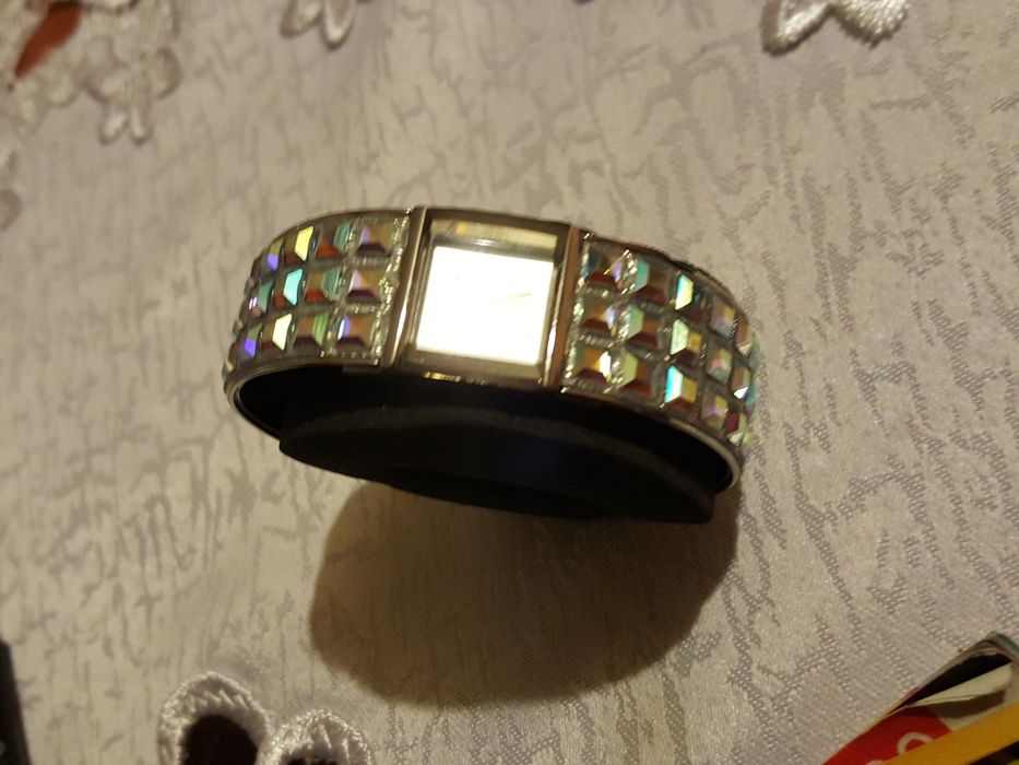 Zegarek Accu 2 bransoletka damski mieniący sie lustra lustro lustrzany