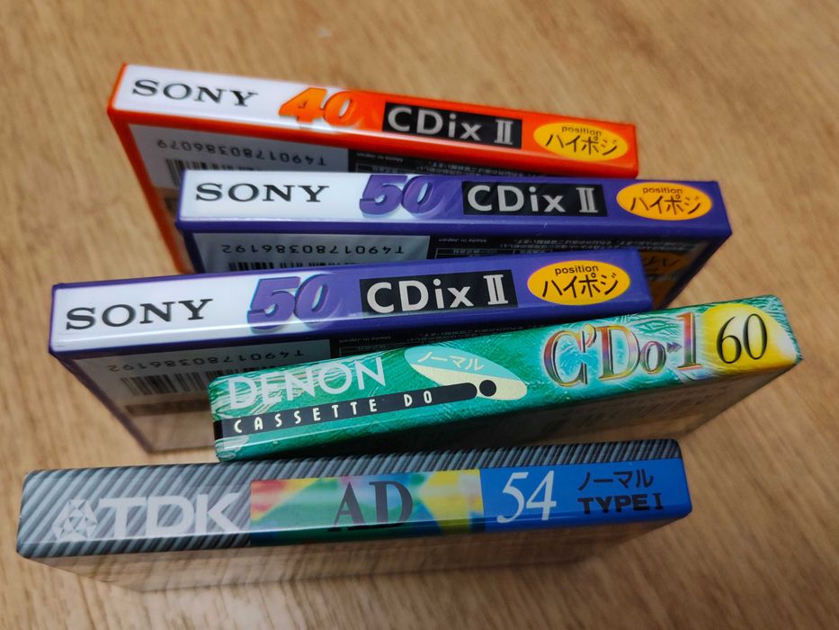 Kasety magnetofonowe SONY. Denon. TDK