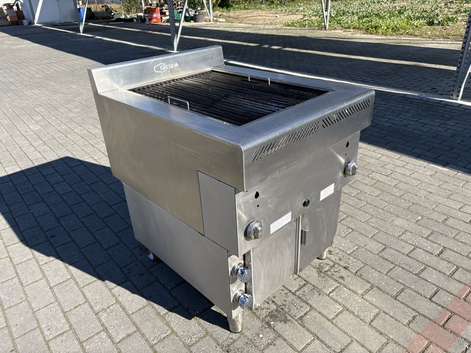 Grelhador a gás industrial Gresilva horizontal compacto inox