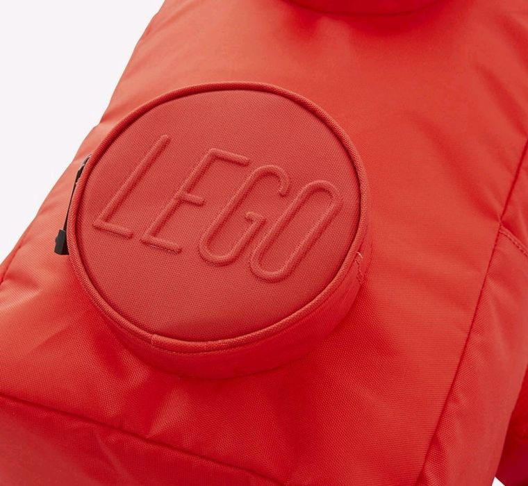 Plecak szkolny 18L , czerwony, Plecak Brick 1x2 LEGO duża wersja kloc