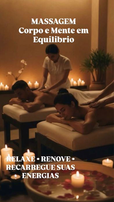 Massagem terapêutica relaxamento e bem-estar