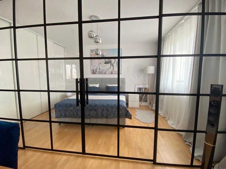 IKEA DUNVIK 180x200 Skiftebo ciemnoszary - boxspring z materacem