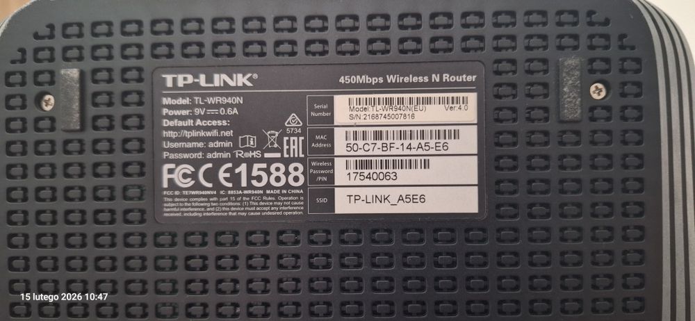 Router TP-Link TL-wr940N WIFI