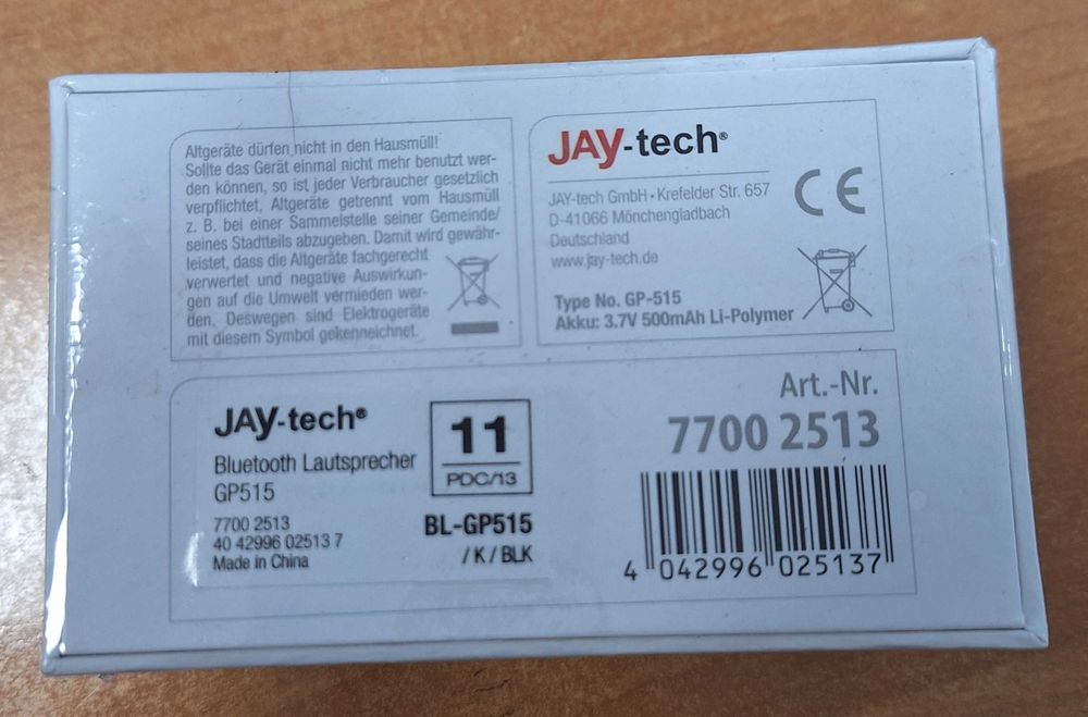 Bezprzewodowy głośnik Bluetooth JAY-tech