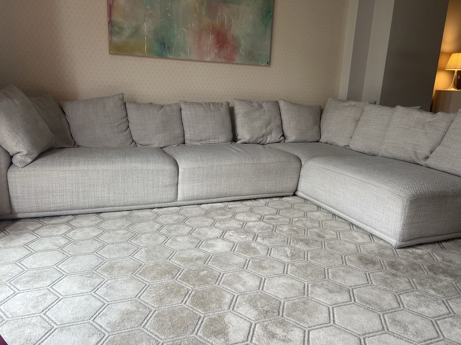 Sofá cinza 4 lugares