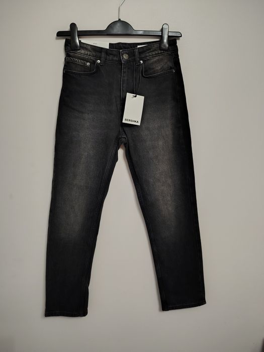 Spodnie jeansowe czarne,Bershka,r.S