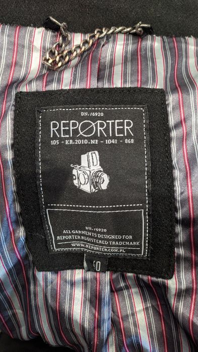 Krótki czarny płaszcz damski kurtka marki Reporter rozm.40