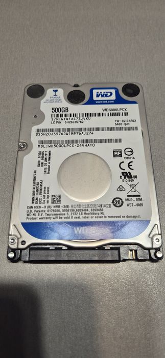 Dysk Twardy HDD 500Gb 2,5'' WD Western Digital Blue