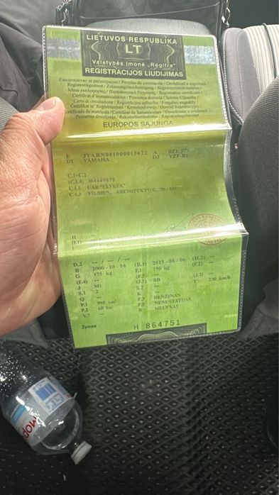 Yamaha R1 2000г литва доки