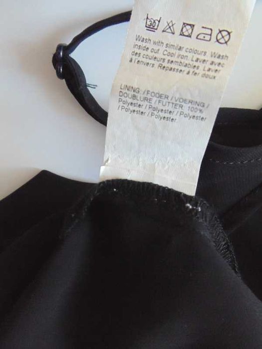 River Island nowa czarna halka na wąskich ramiączkach 36