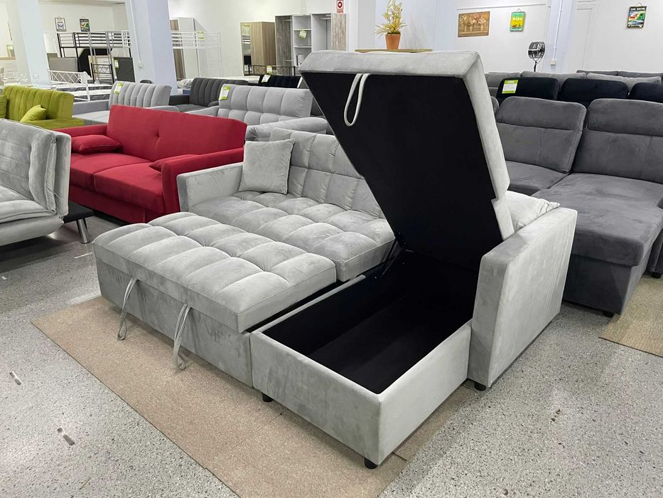 SÓ 423€ SOFA CAMA CHAISELONGUE REVERSIVEL NOVO - ENVIO GRATIS