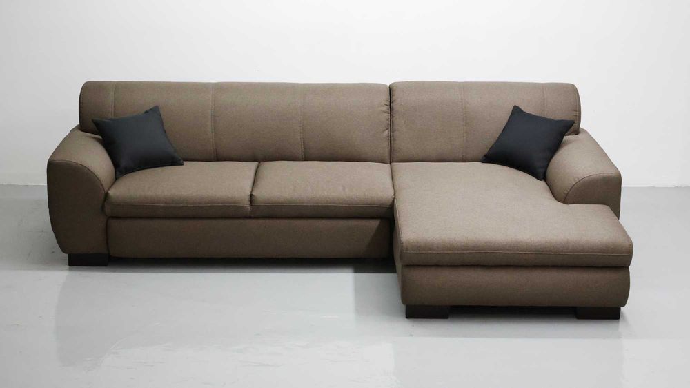 TLX Narożnik z funkcją spania brązowy kolor rozkładana rogówka sofa