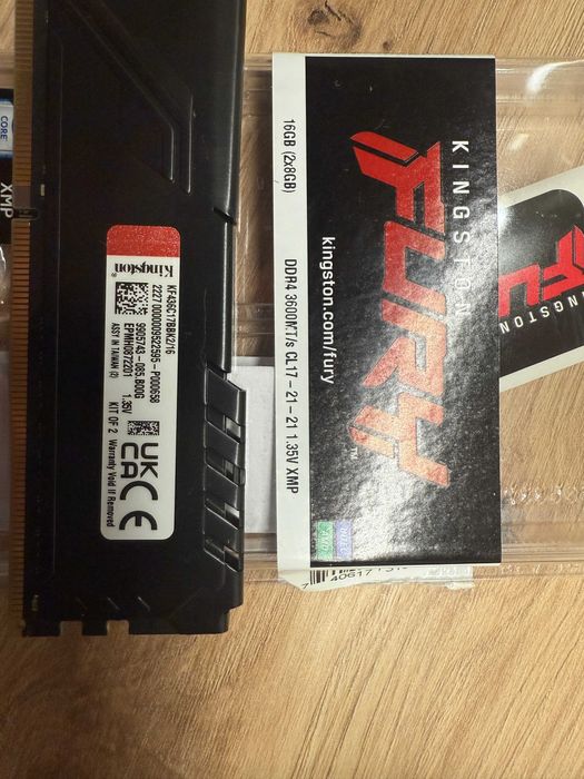 Kingston DDR4 3600 16gb(2x8) + KLLISRE DDR4 3200MHz 16gb (1x16gb)