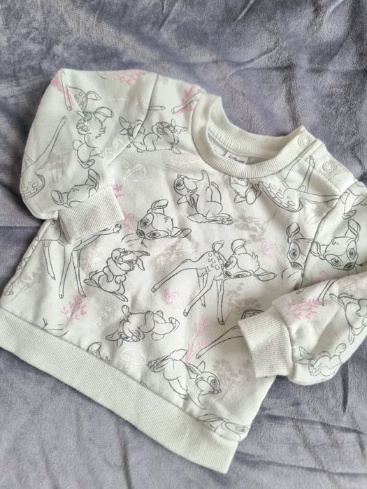 Zestaw pakiet 3x bluza dla dziewczynki 74/80 bambi Sinsay Primark