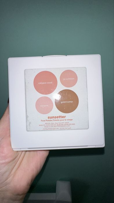 BECCA Sunsetter Face Palette (limited edition) палетка хайлайтерів лімітка