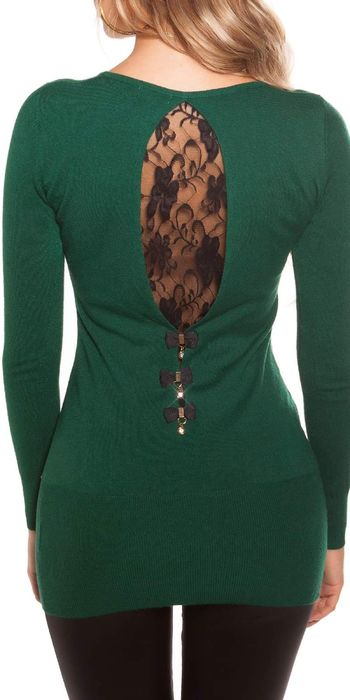 Suéter com Renda e Laços