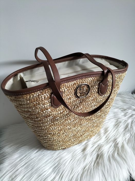 Torebka koszyk na lato wakacje w stylu Boho wysokość 32 szerokość 44