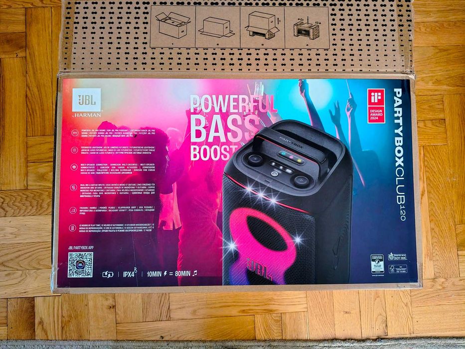 Przenośny głośnik JBL Partybox Club 120 160W czarny - nowy