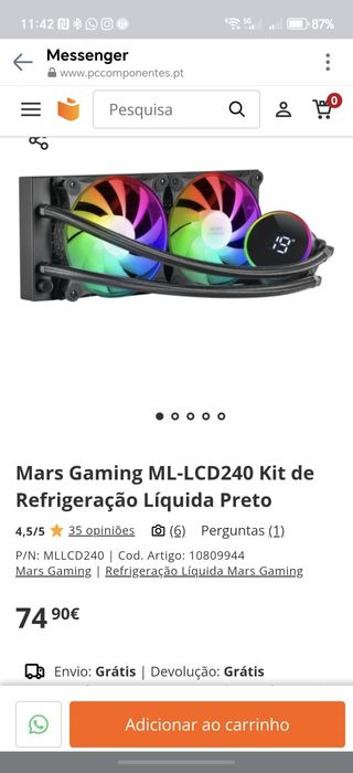 Fonte alimentação Mars Gaming Teclado Lenovo Wireless e Cooler