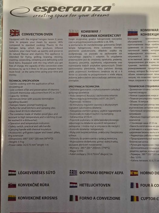 Nowy oryginalnie zapakowany  Kombiwar halogenowy 1400W