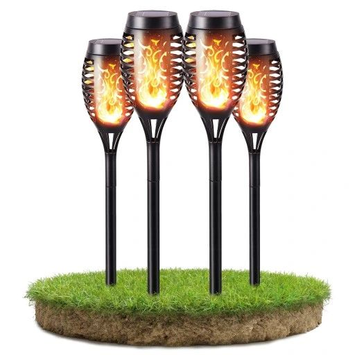 lampy solarne ogrodowe led pochodnia płomień latarnia lampki do ogrodu