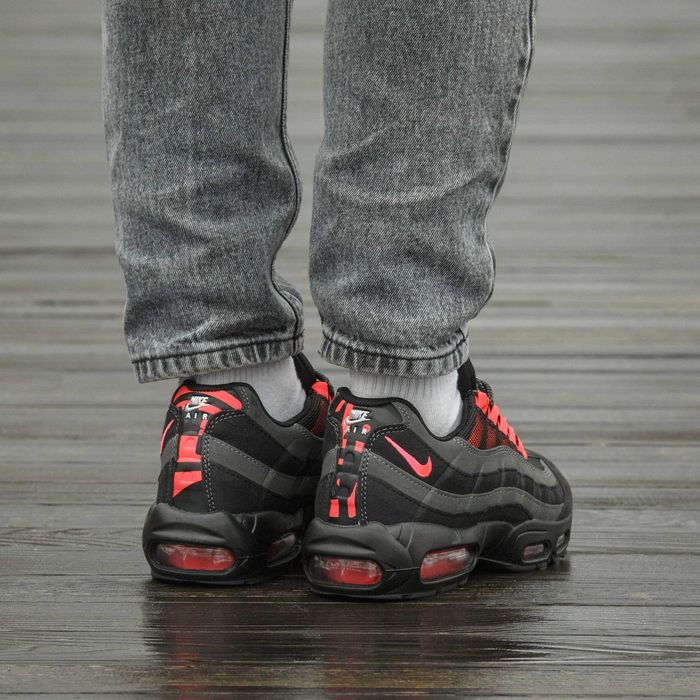 !SALE! Nike Air Max 95 Black Laser Crimson 40 41 42 43 44 45 найк аир макс