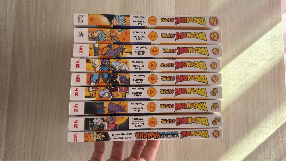 Coleção Dragon Ball Super Manga Vol. 1-8 + Yamcha (ENGLISH)