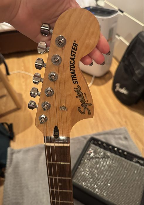 Pack Guitarra Elétrica Sonic Stratocaster Preta