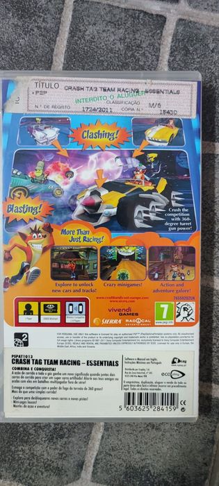Jogo para PSP Crash Tag Team Racing