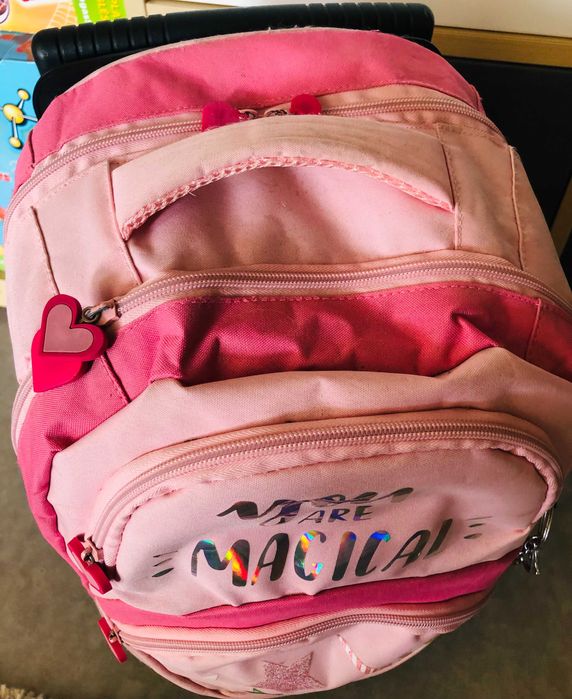 Mochila Trolley Rosa de Unicórnio