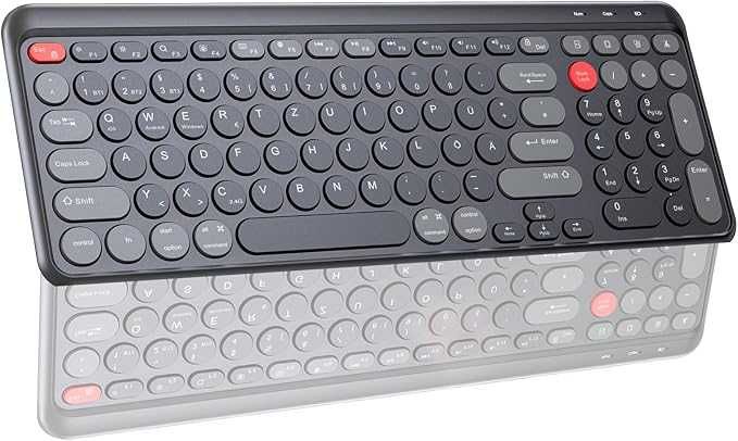 TECURS Bezprzewodowa klawiatura Bluetooth ultracienka,