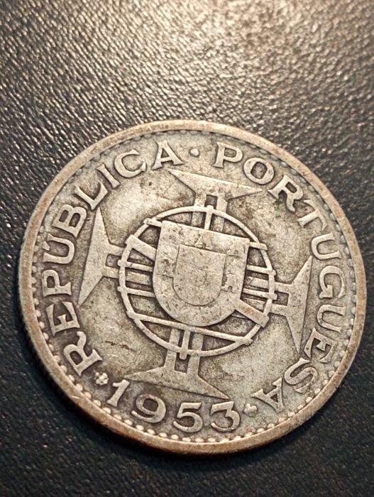 10 escudos - Cabo Verde 1953 - PRATA - Bela