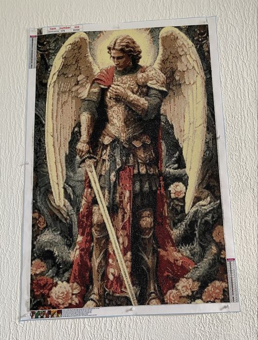 Готова картина алмазна мозаїка Архангел Михаїл