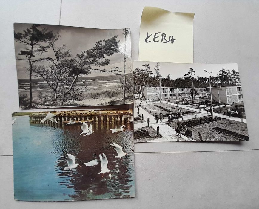 Stare kartki pocztowe pocztówki PRL Bałtyk Łeba Szczecin Międzyzdroje