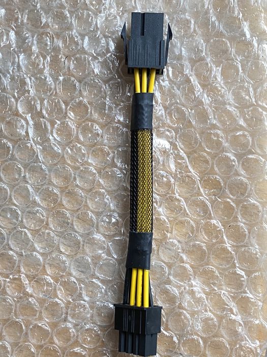 Переходник 6 pin на 8 pin для видеокарт ul 1007 18awg новые