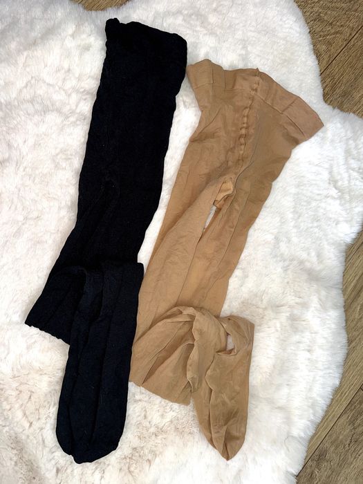 Rajstopy czarne i cieliste nowe S