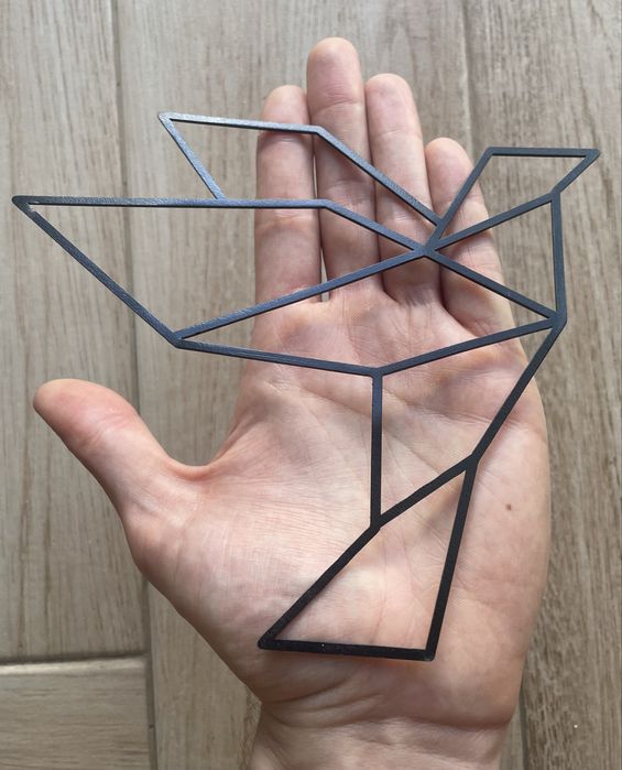 7x Pássaros Metálicos + Peixe de Parede