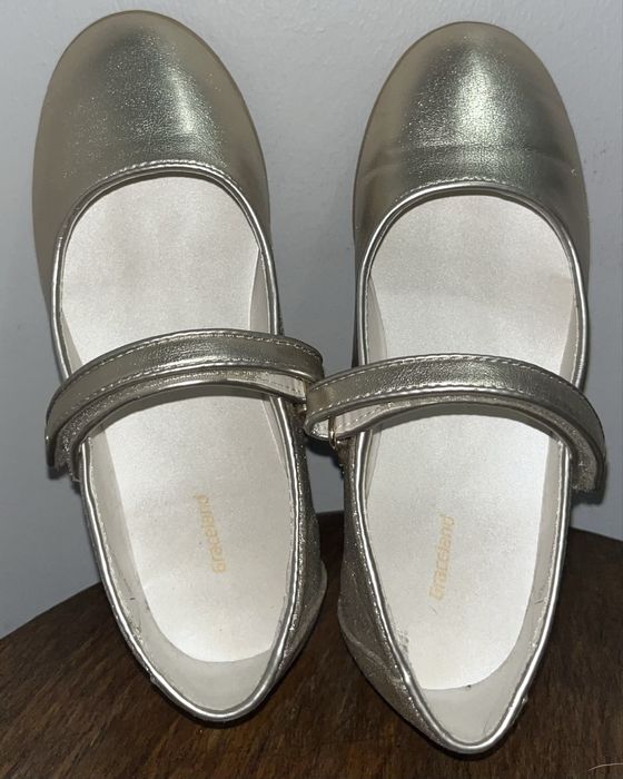 Balerinki dziewczęce złote