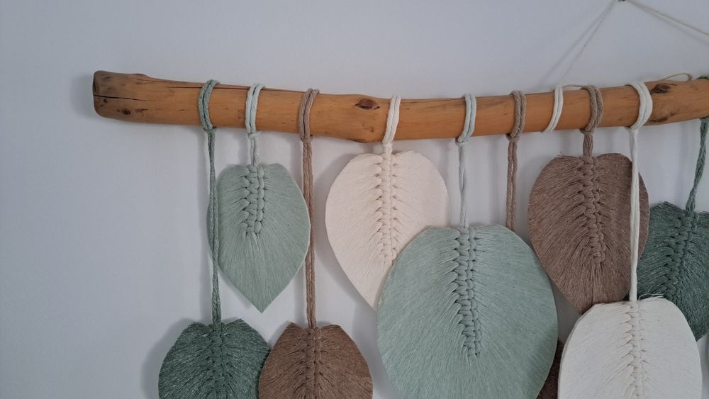 Macaramé Folhas 120 cm